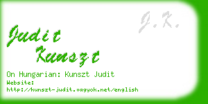 judit kunszt business card